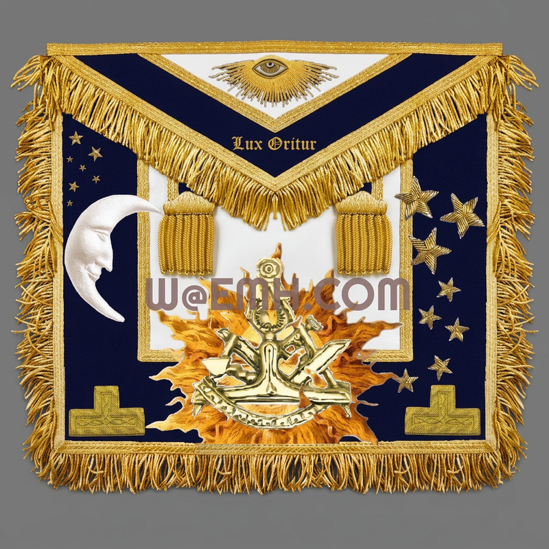 Past Master apron with medium-gray background