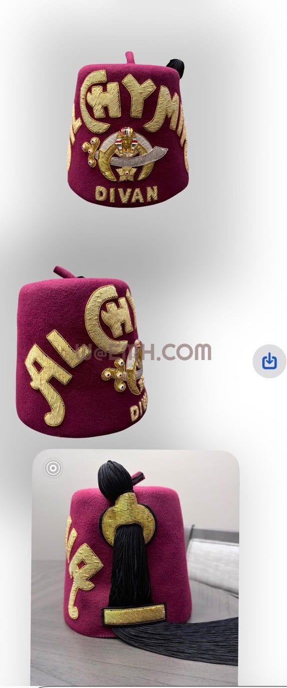 Shriner Triple Jeweled Fez