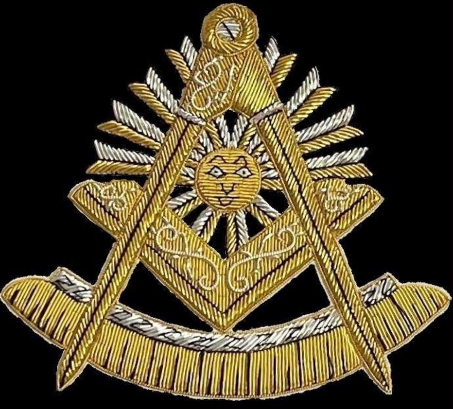 Masonic Embroidered Emblem – Gold and Silver