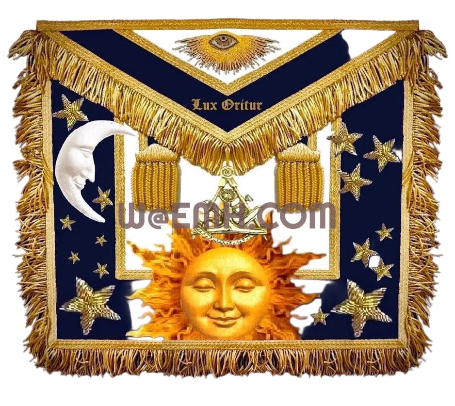 ’Pomegranate’ Past Master Apron, Grand Lodge Regalia - Masonic Apron