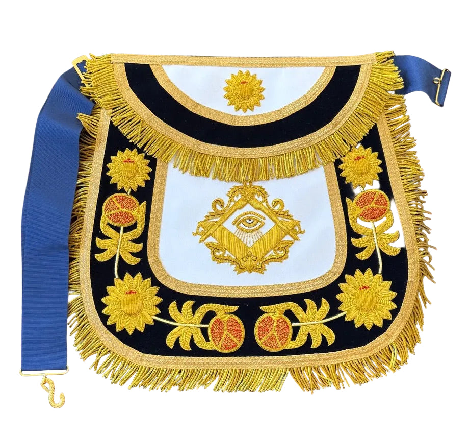 Custom Designed Embroidered Master Mason Apron with Carry Case