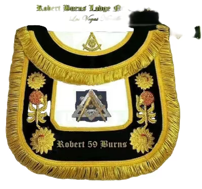 Custom Designed Bespoke Past Master Apron and Embroidered Carry Case