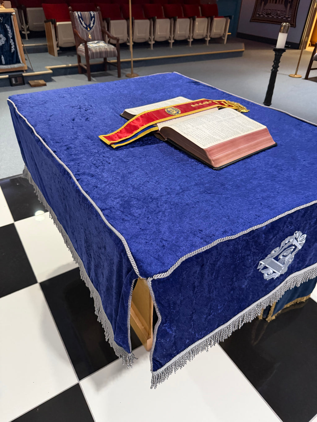 Masonic Altar Cloth and Bible Ribbons Set