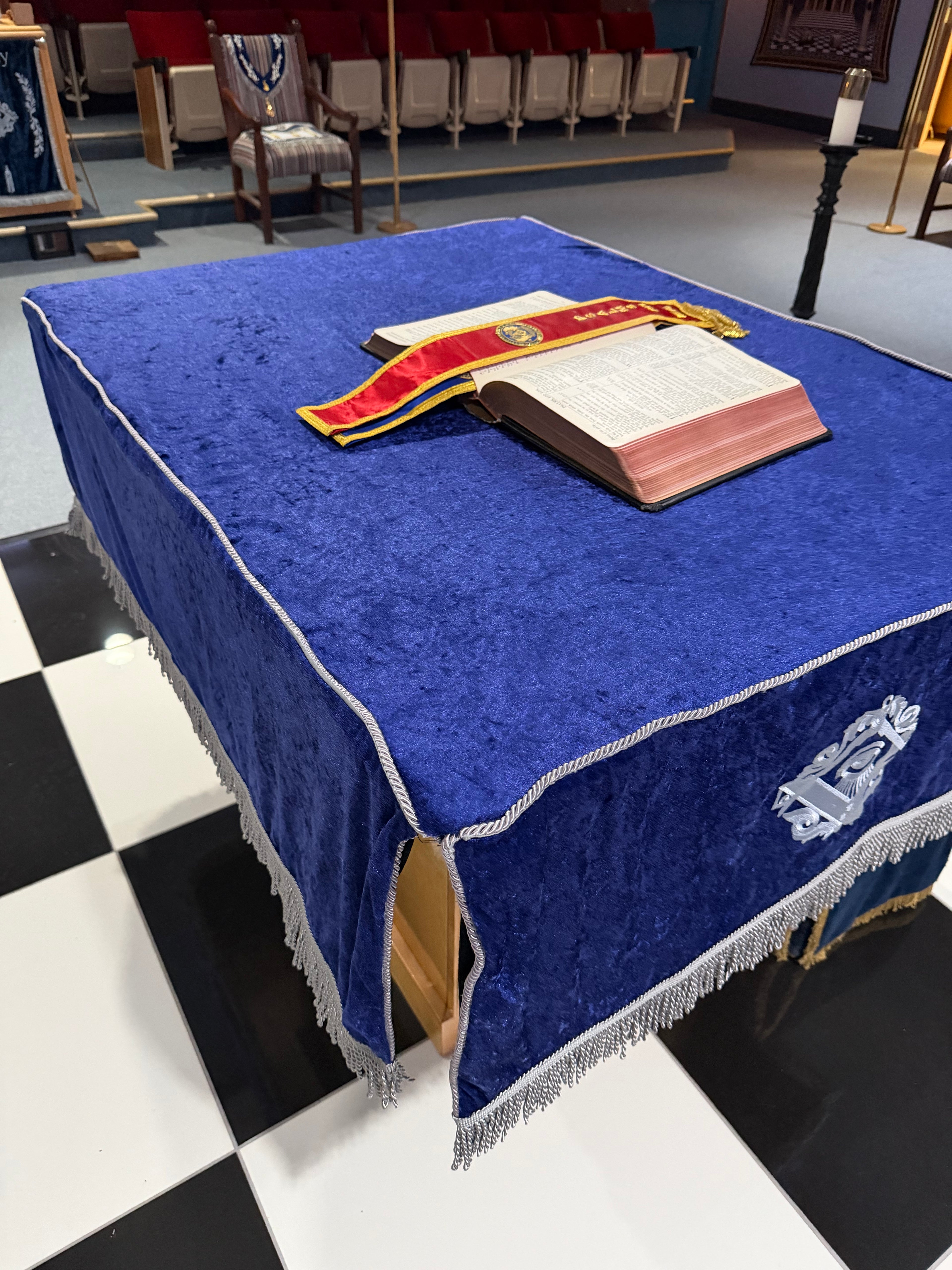 Masonic Altar Cloth and Bible Ribbons Set