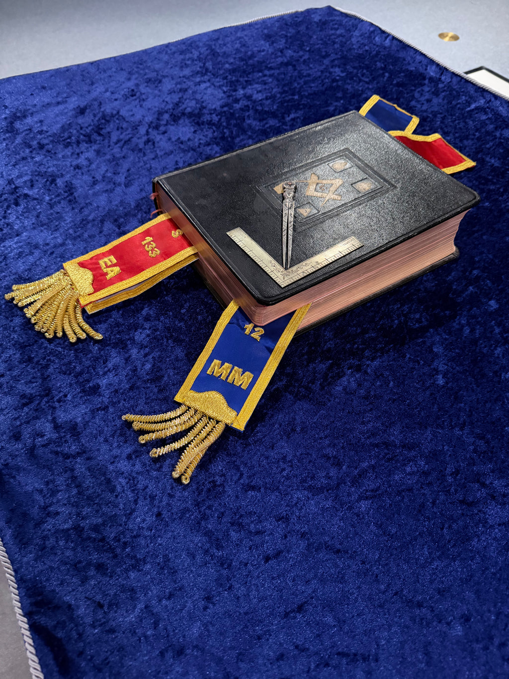 Masonic Altar Cloth and Bible Ribbons Set