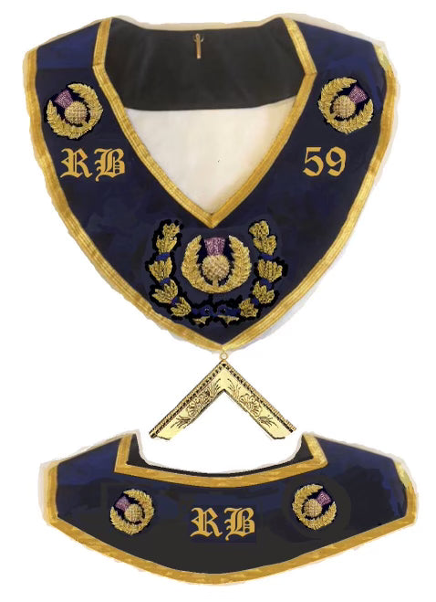 Bespoke Lodge Line Officers Collar & Apron Set