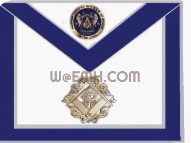 Custom Designed Embroidered Master Mason Apron with Carry Case
