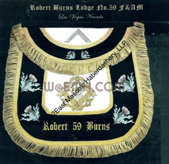 Historian Lodge Apron — Pahrump Lodge No. 54