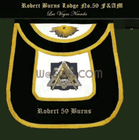 Custom Designed Embroidered Master Mason Apron with Carry Case