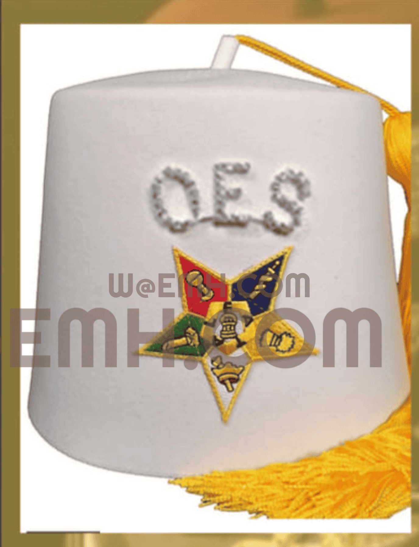 Bespoke OES Eastern Star Fez — Custom Embroidered Regalia