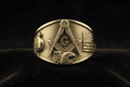American Masonic Ring — Enlarged S&C with small eagle at tip
