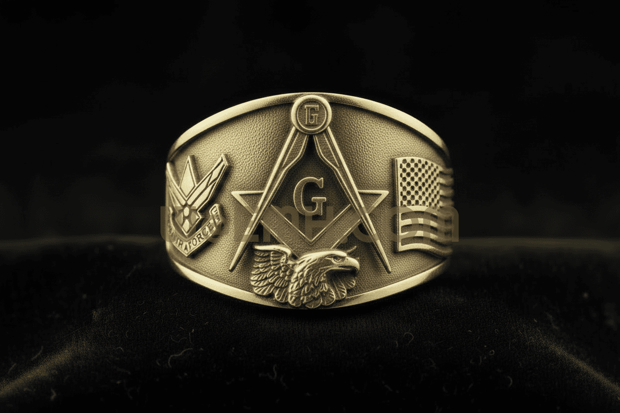 Americana Masonic Ring — US Air Force Edition in 10K Gold