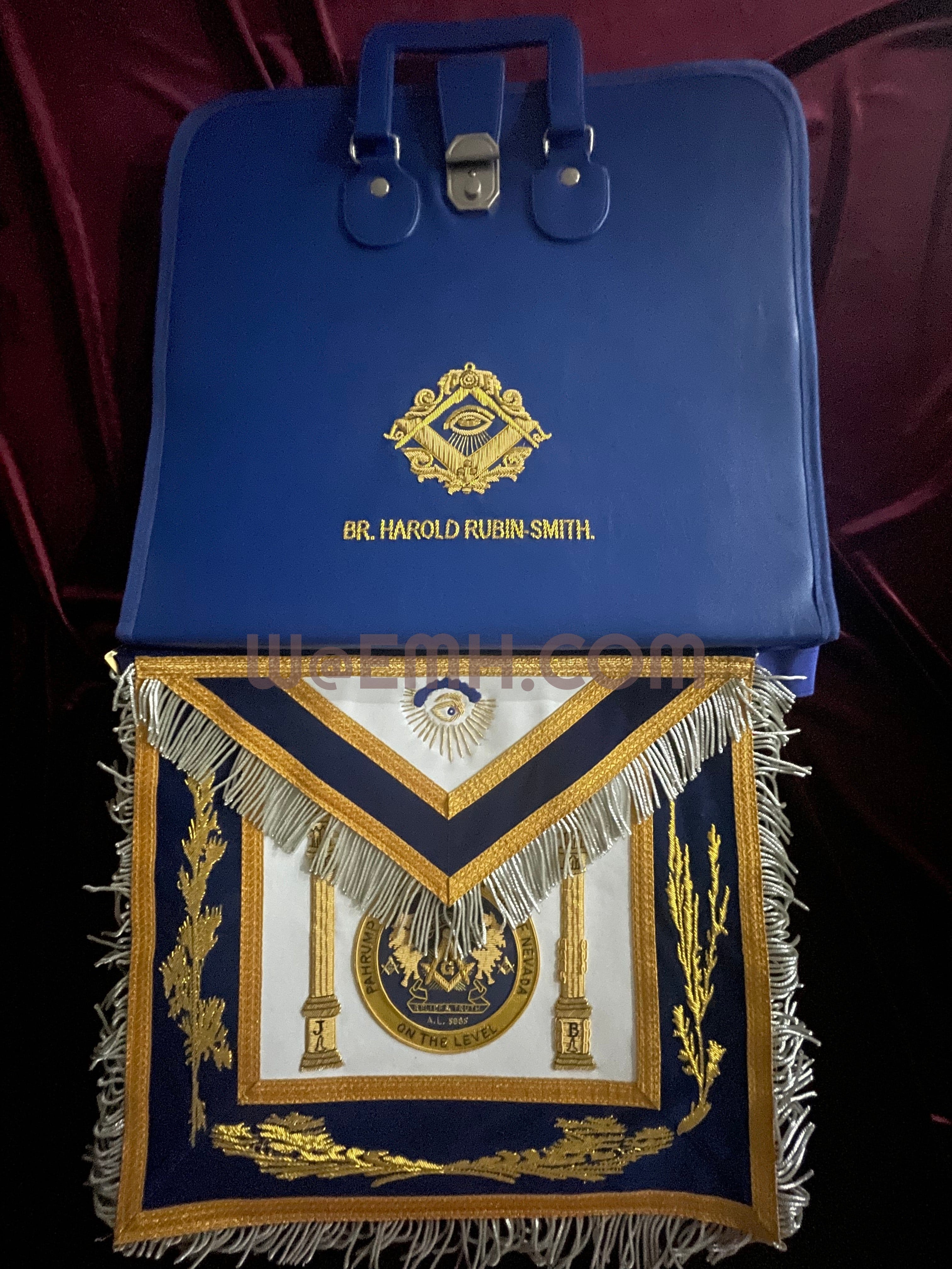 Custom Designed Bespoke Master Mason Apron