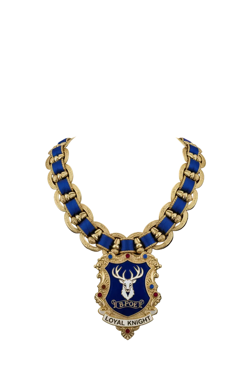 Elks Loyal Knight Chain Link Collar - Bust