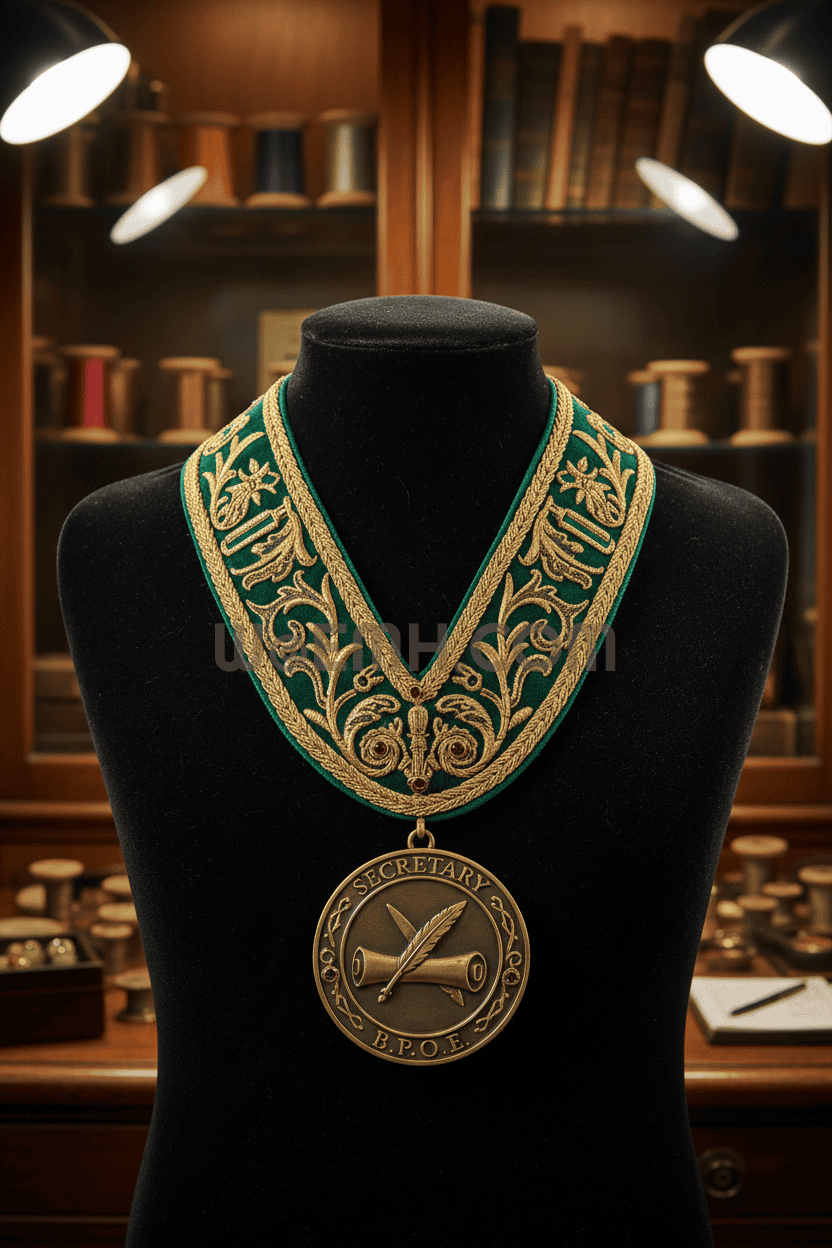 Elks Secretary Collar Velvet Bust
