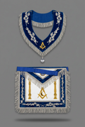 Officer apron and collar with square-and-compasses and crescent emblem on medium gray