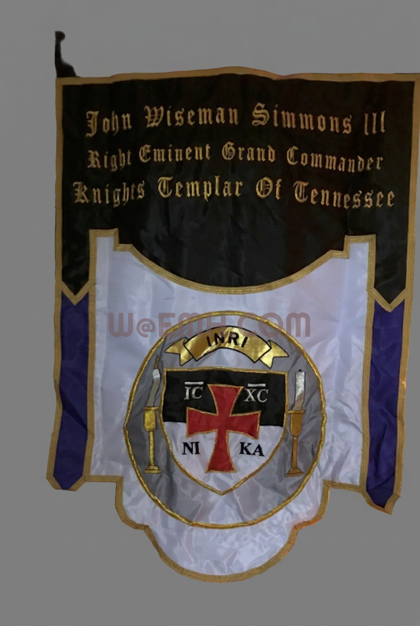 Knights Templar tapestry on medium gray