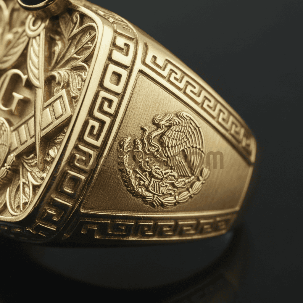 Mexican Masonic Ring – Right Shank