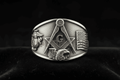 Military Brothers Masonic Ring — USMC in .925 Silver