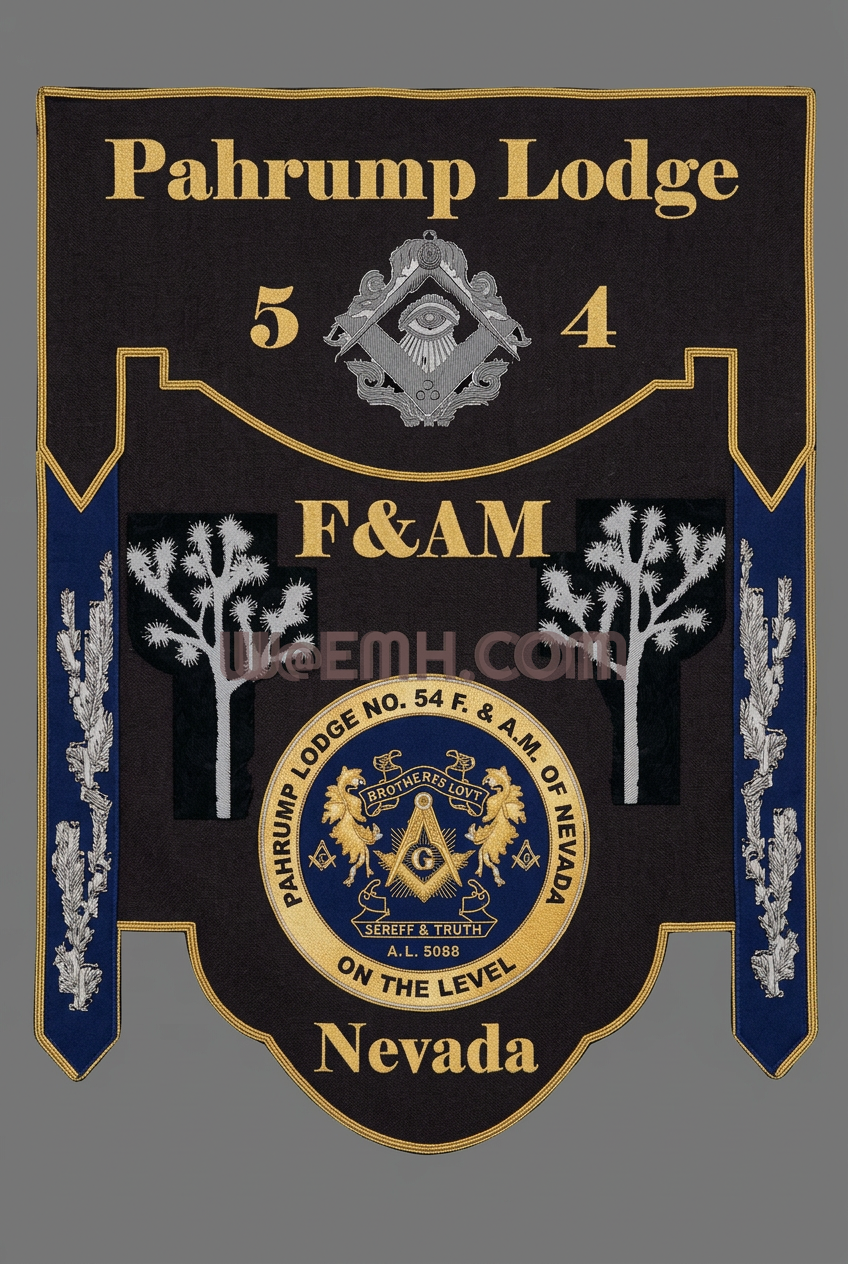 Pahrump Lodge tapestry on medium gray
