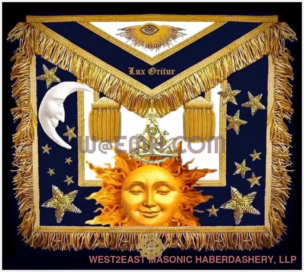 ’Pomegranate’ Past Master Apron, Grand Lodge Regalia - Masonic Apron