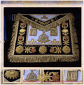 ’Pomegranate’ Past Master Apron, Grand Lodge Regalia - Masonic Apron