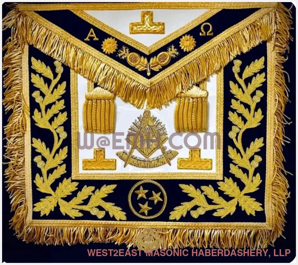 ’Pomegranate’ Past Master Apron, Grand Lodge Regalia - Masonic Apron