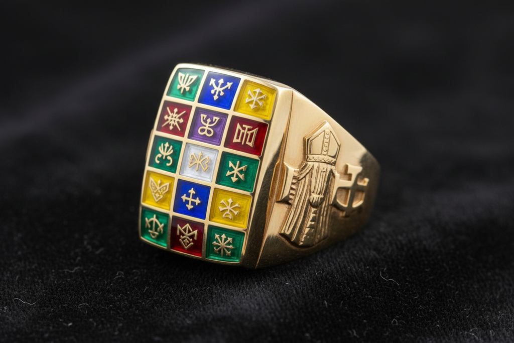 Royal Arch High Priest Ring – Enamel Breastplate