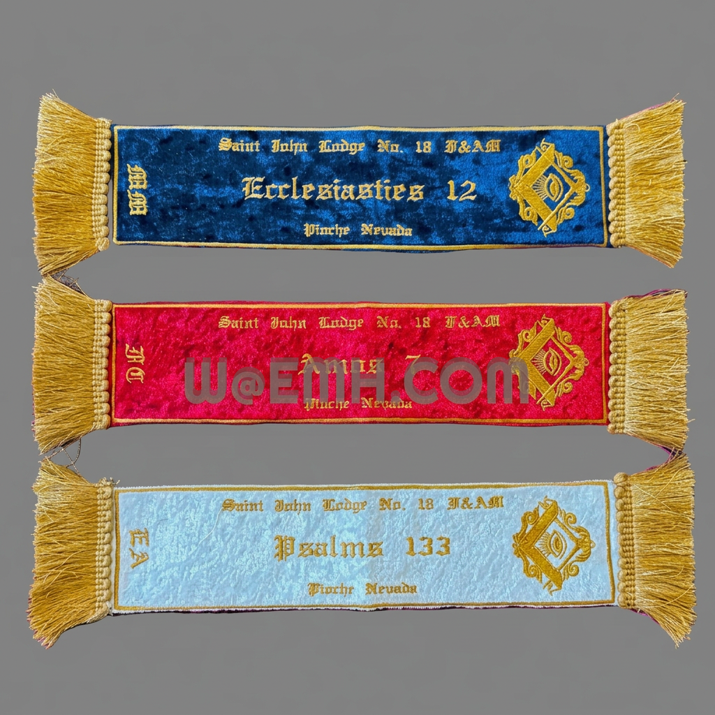 Three Bible markers on medium gray
